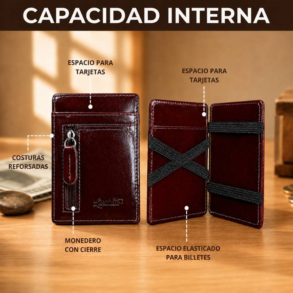 BILLETERA DE CUERO  ASTRAL CON RFID - BH31